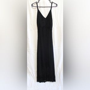 Black knitted dress